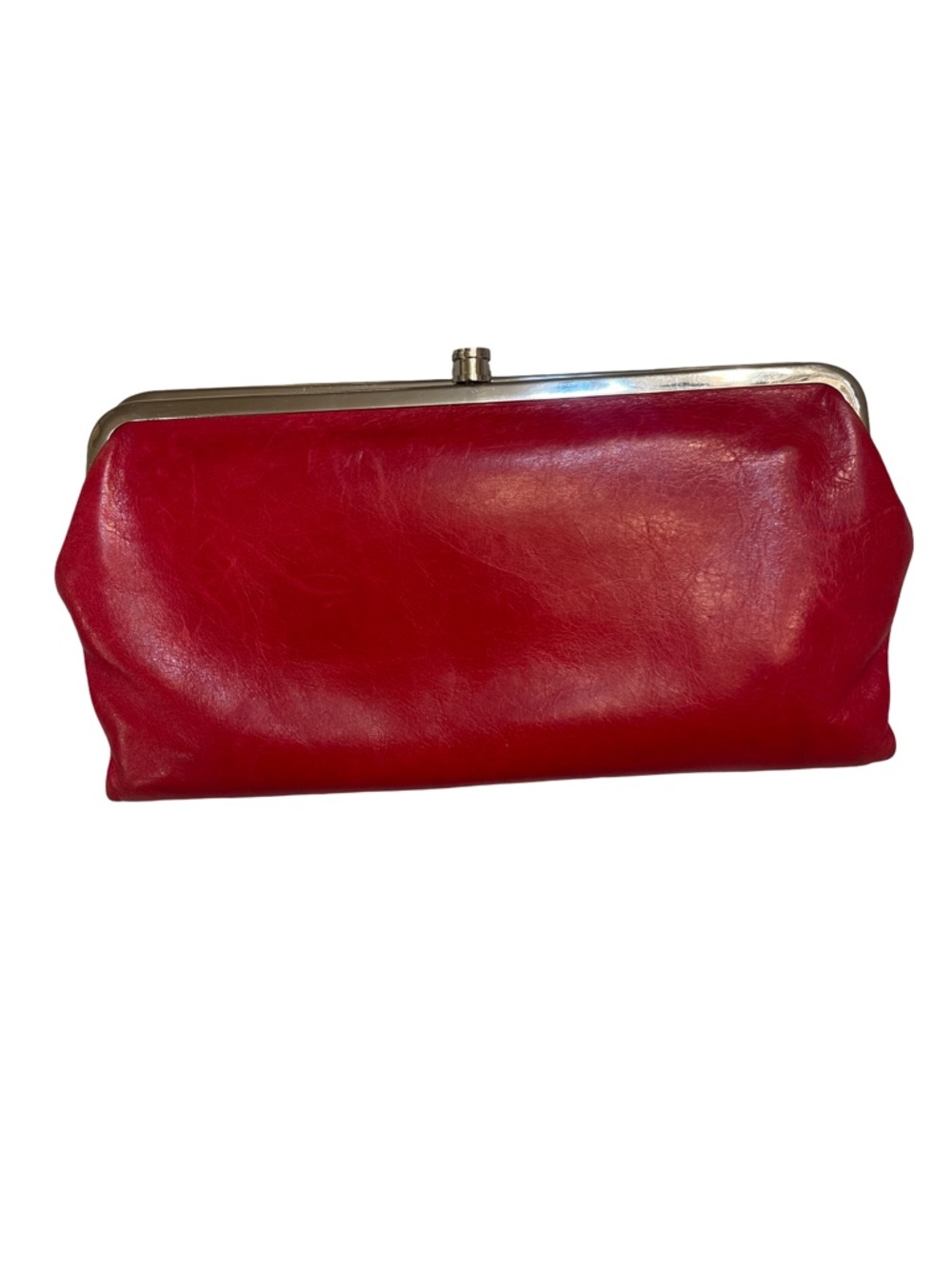HOBO Lauren Double Frame Leather Clutch Wallet - Red - Picture 2 of 8